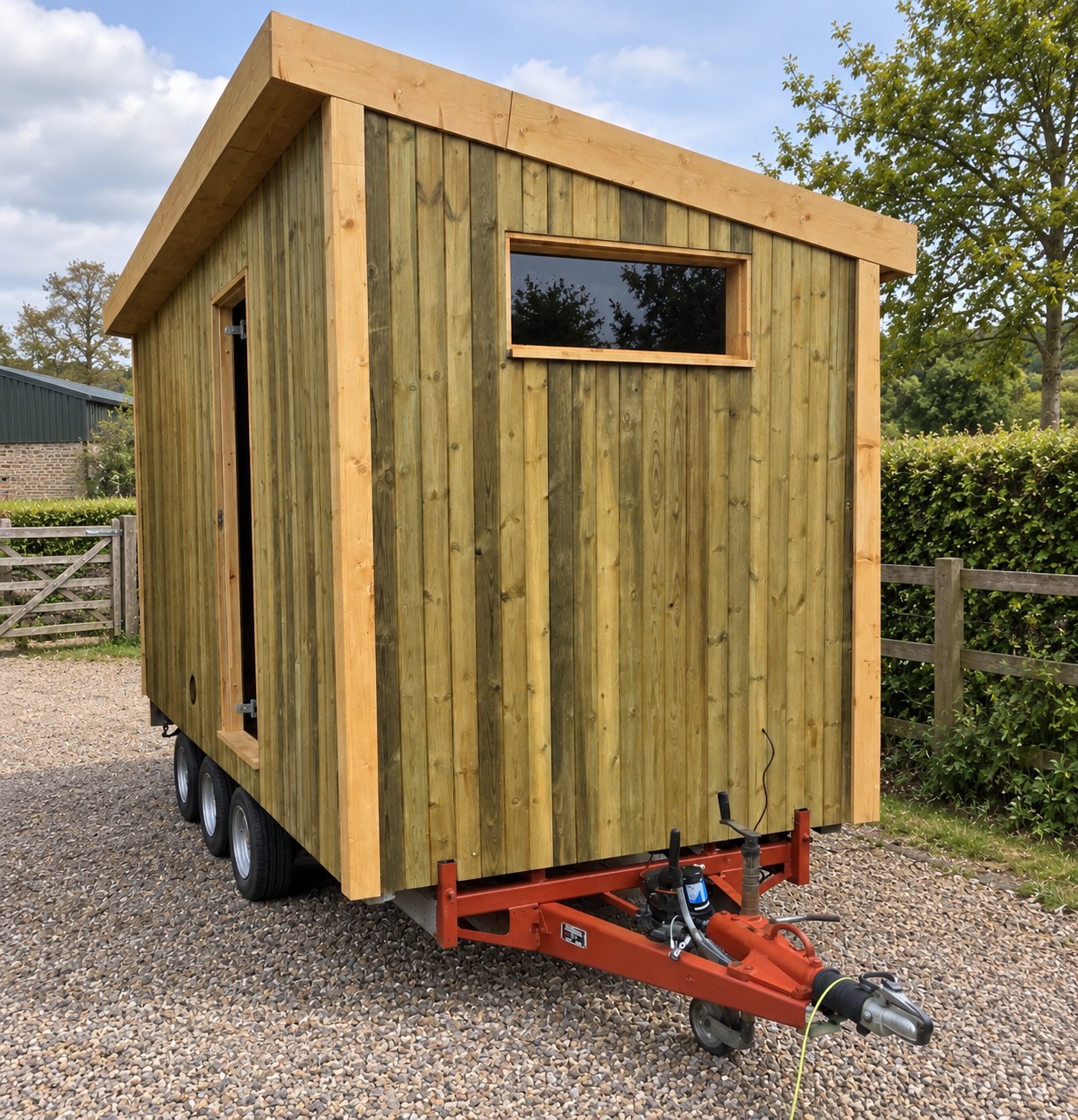 Wild Sauna towable sauna on its trailer